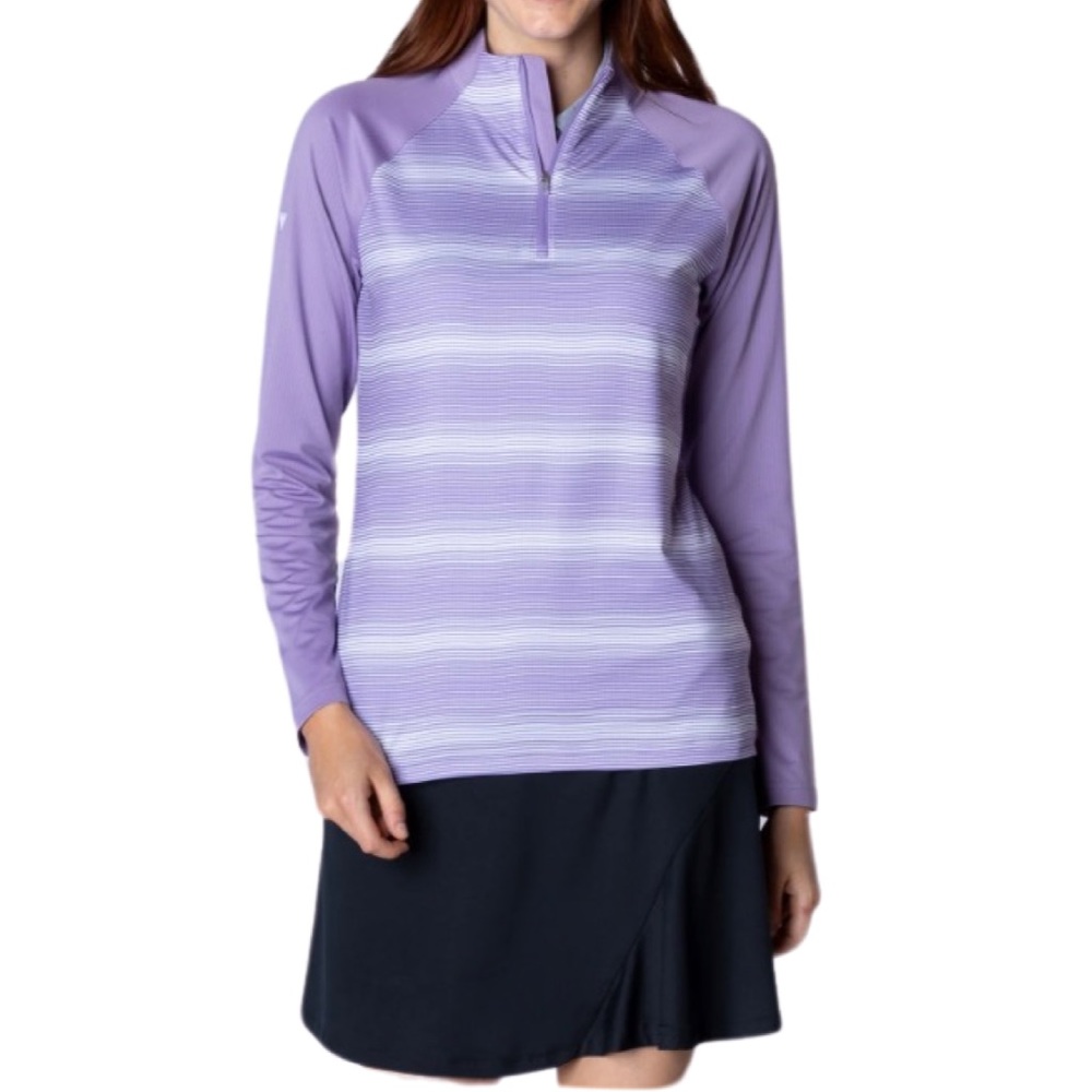 NWT Levelwear Olympic Club Lilac Golf 1/4 Zip Midlayer Pullover Small